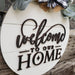 18" Wood Door Hanger - Welcome to our HOME - Rustiva