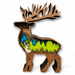 3D Deer Sign Layered Art - Rustiva