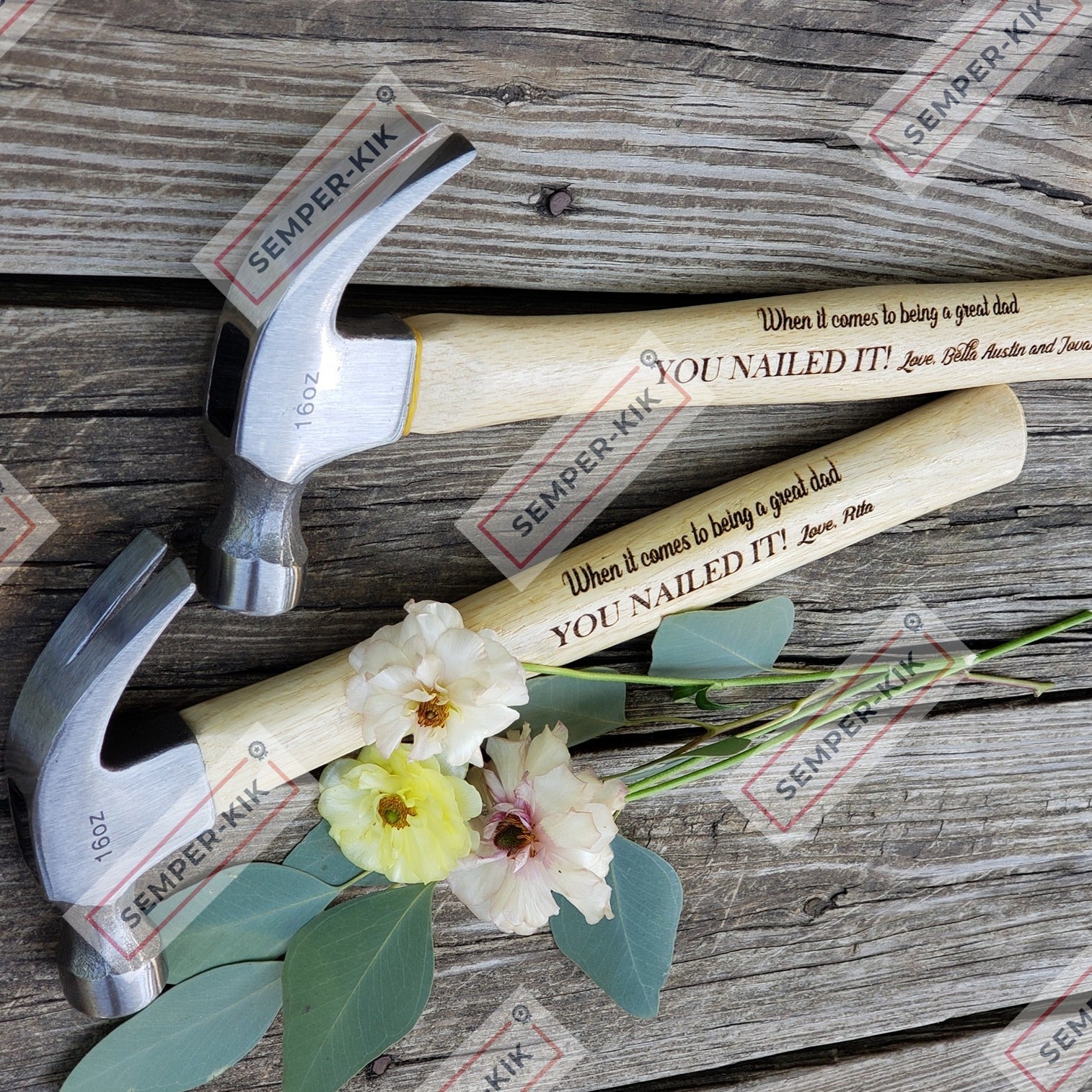 Personalized Hammer 16oz | When it comes to being a great dad YOU NAILED IT! - Semper-KIK