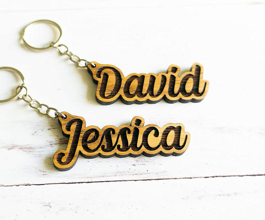 Laser Engraved Hand Made Custom key-chain Personalized With your