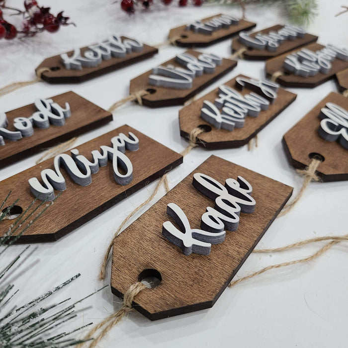 Snowflake Stocking Tags | Ginger's Signs