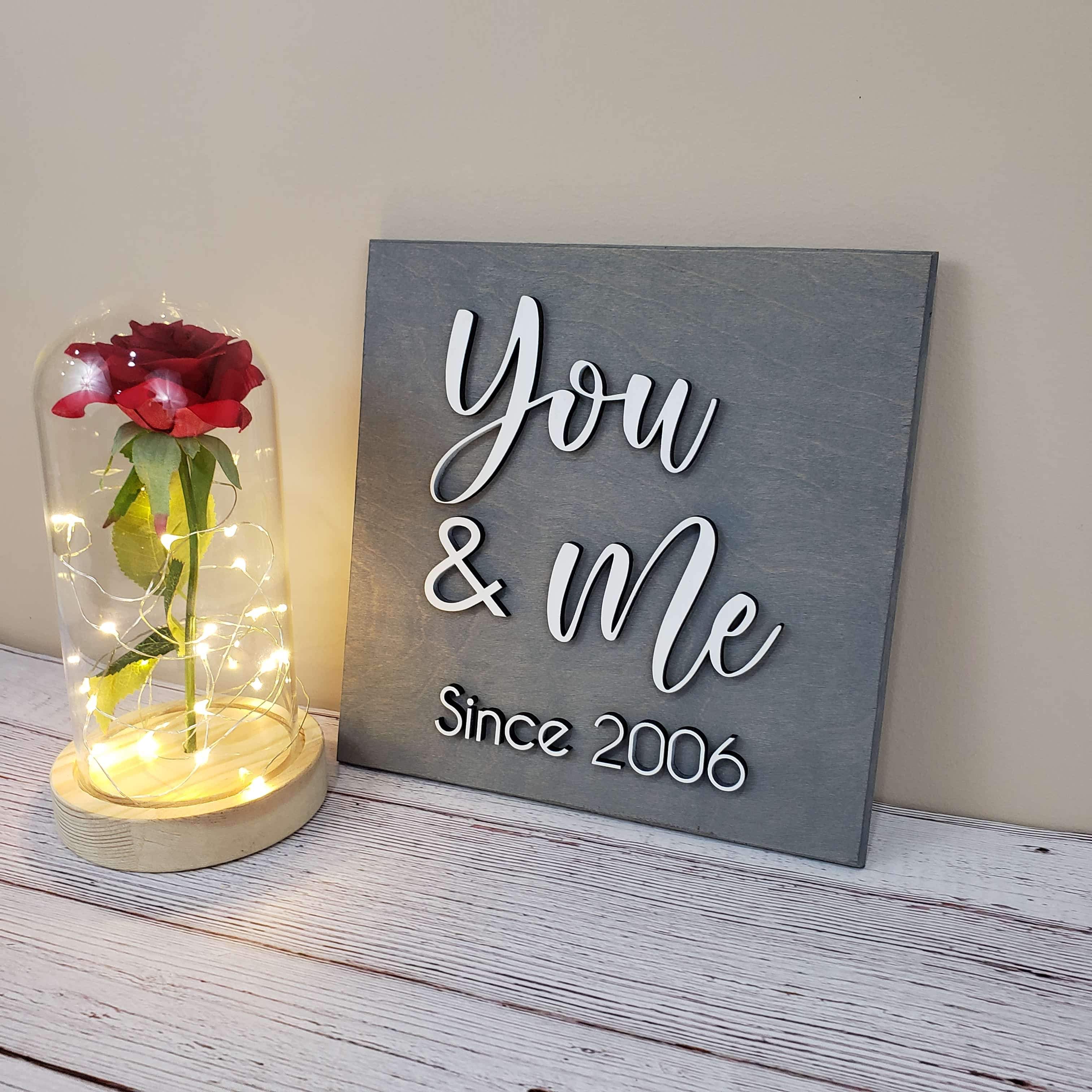 You and Me wooden name sign / personalized 3D wood sign - Semper-KIK