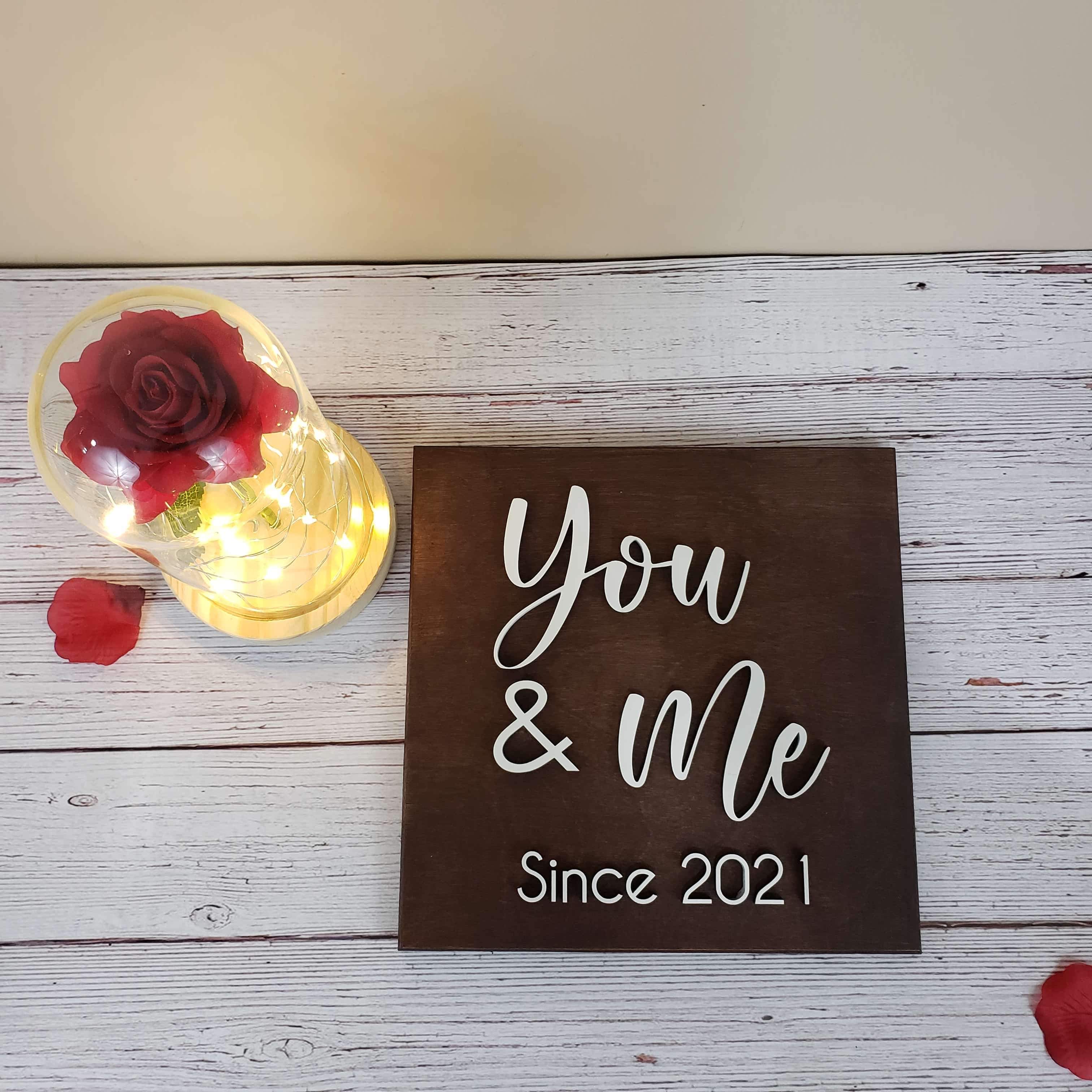 You and Me wooden name sign / personalized 3D wood sign - Semper-KIK